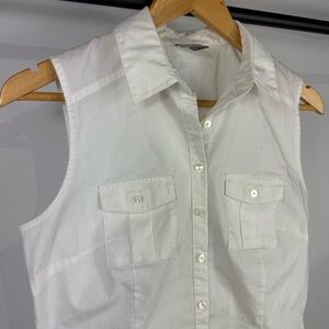 Worthington Woman's Stretch Sleeveless Button Up Blouse Size S